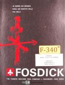 Fosdick-Fosdick Jig Borer, Instruction for Installation and Operation Manual Year (1955)-Universal-01